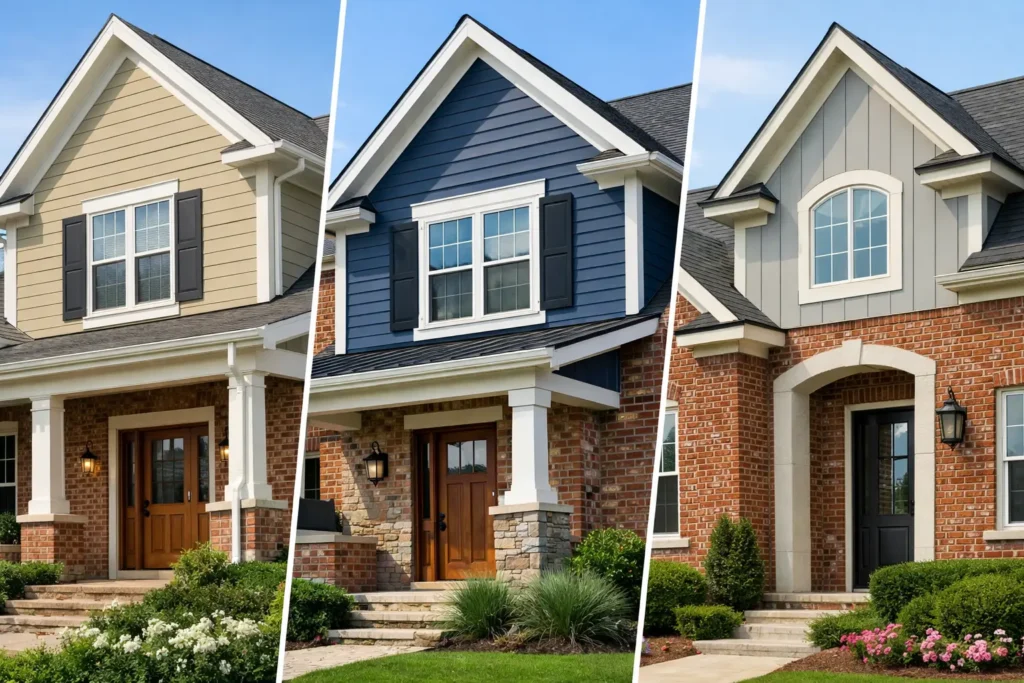 9 Siding Color Combinations for Brick House